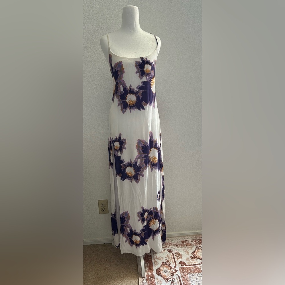Honey Punch Cream Spaghetti Strap Sundress Maxi size small